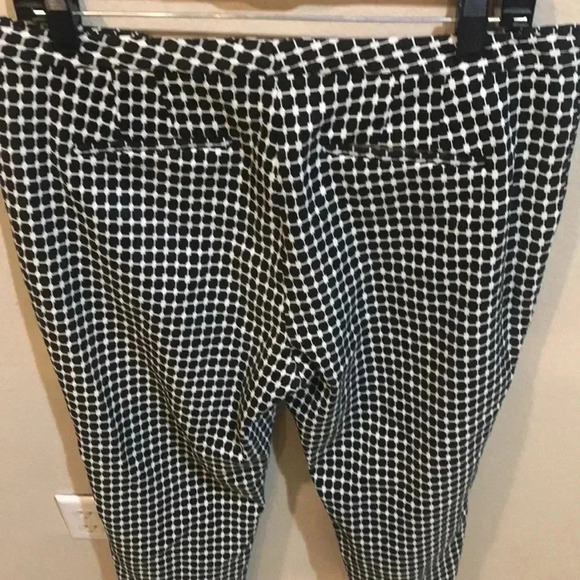 NWT!Calvin Klein Black and White Ankle pants, Stretch, Slim Fit w/Zip Pockets-12 - Picture 5 of 8